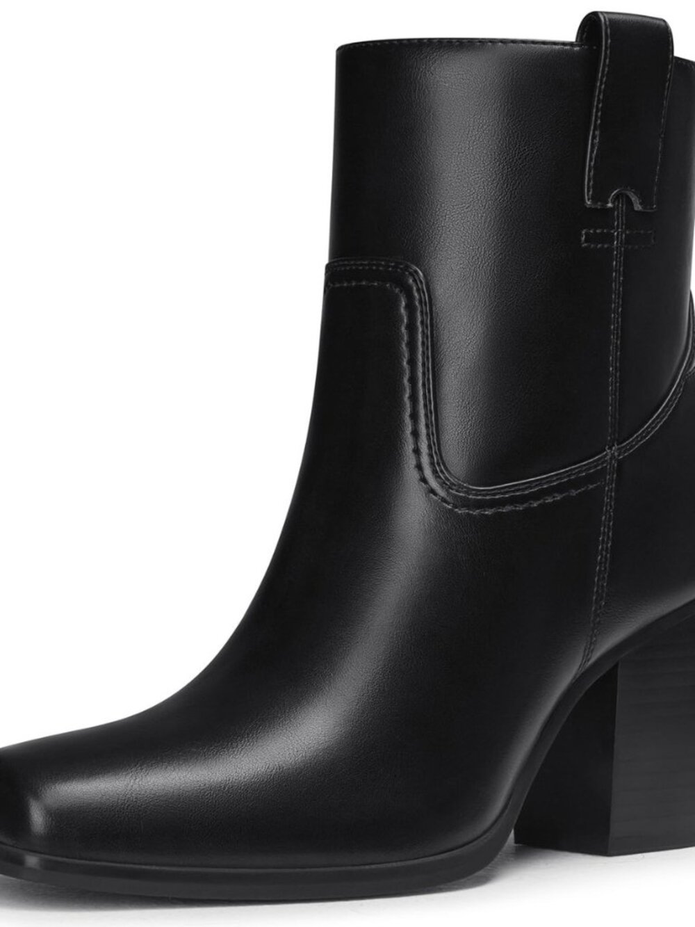 Women Heel Ankle Boots: 3.15 In Comfort Chunky Heels Boots